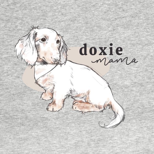 Longhaired Doxie Mama by stuckyillustration